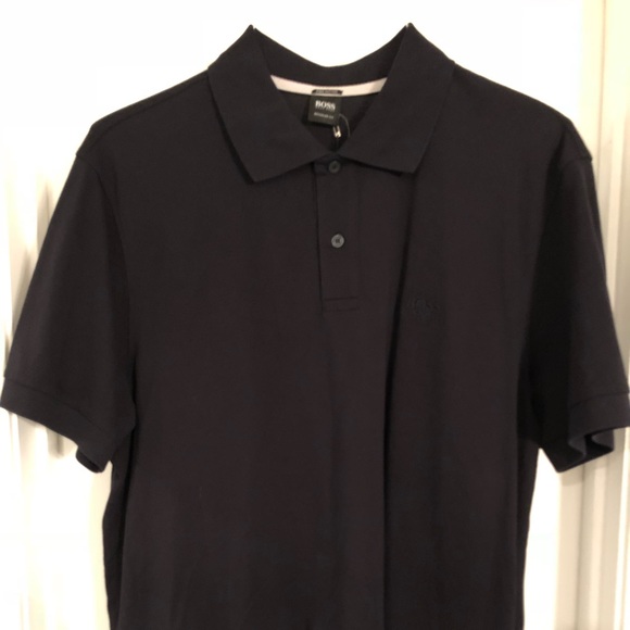NWT Hugo Boss Cotton Polo Shirt Pallas Regular Fit Size S Black NWT Hugo Boss Cotton Polo Shirt Pallas Regular Fit Size S Black